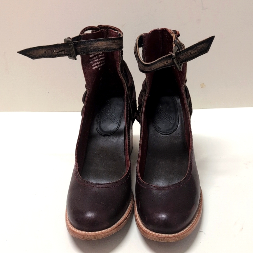 Freebird by Steven Burgundy and Tan Heeled Boots - Picture 4 of 12